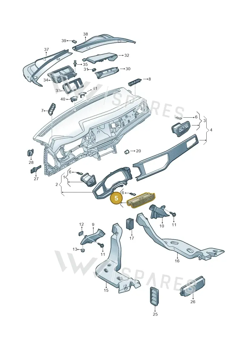 2G0819728GQVQ — Volkswagen Taigo (2021-2024) diagram 837819300, position 5