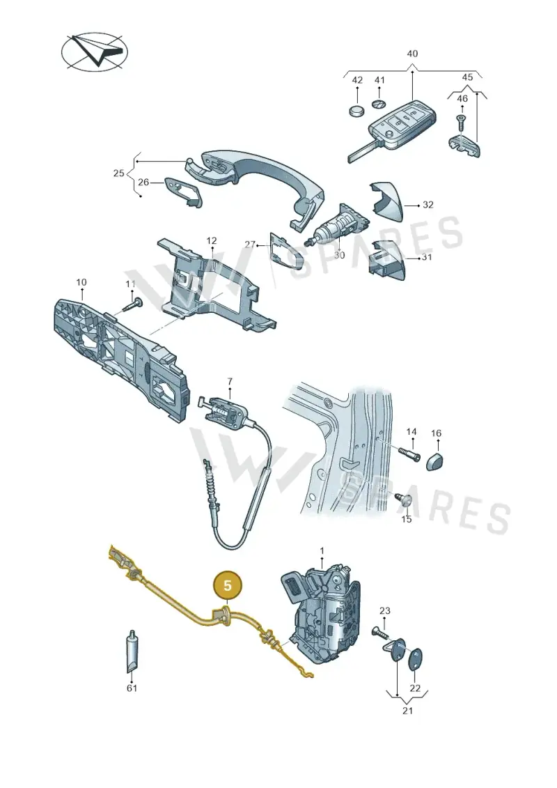 2G0837085 — Volkswagen Taigo (2021-2024) diagram 837837000, position 5