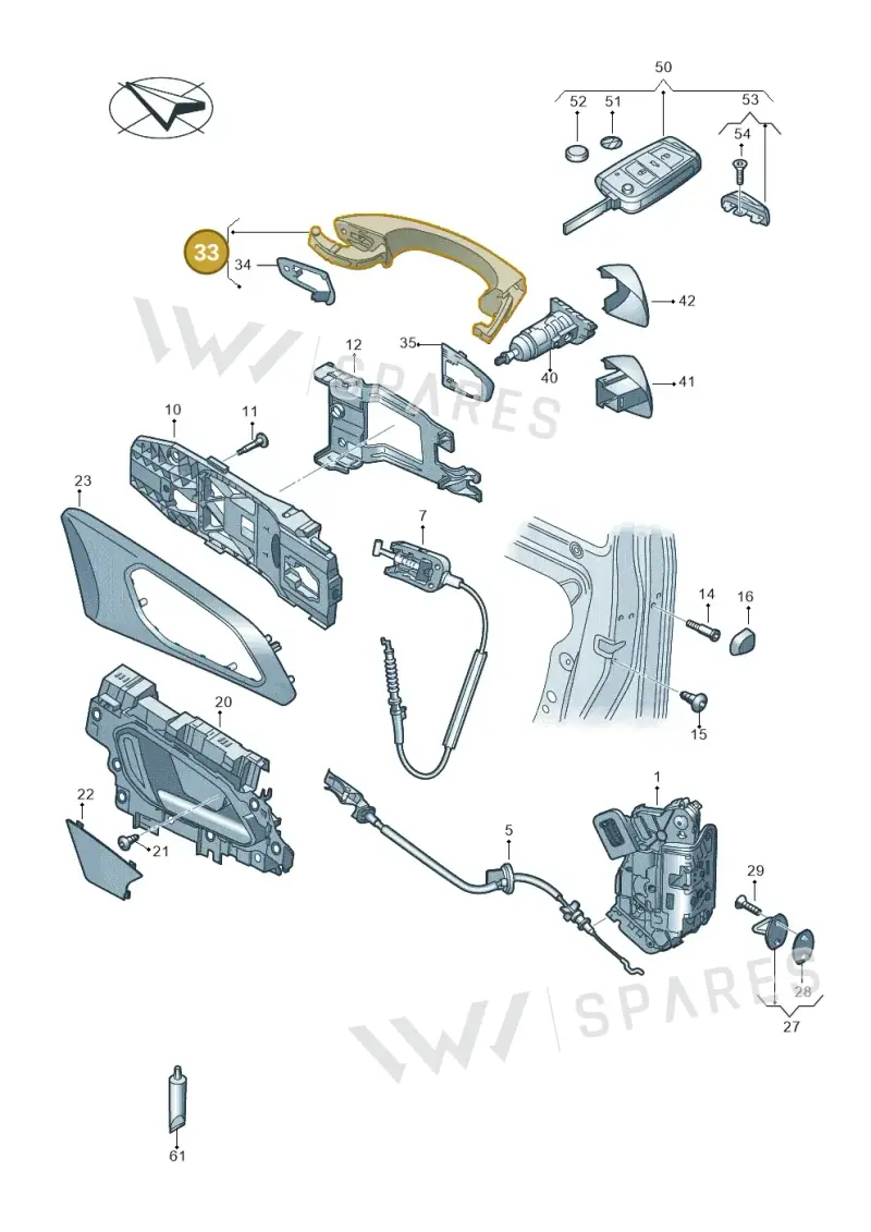 2G0837205HGRU — Volkswagen T-Cross 1,0 (2018-2024) diagram 587837000, position 33