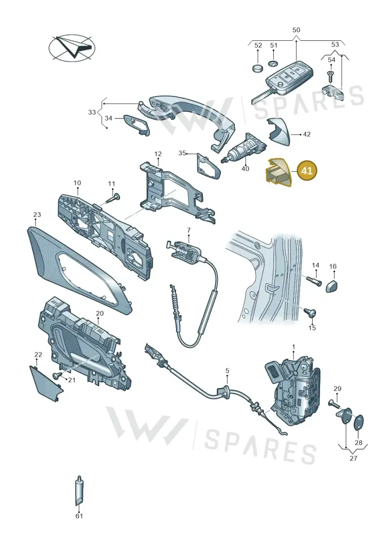 2G0839168AGRU — Volkswagen T-Cross 1,0 (2018-2024) diagram 587837000, position 41