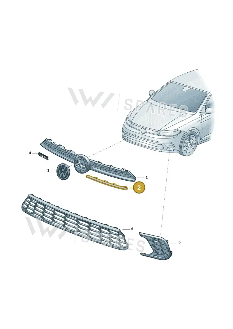 2G0853768FY3D — Volkswagen GOLF             "ZA." (2005-2007) diagram 602853002, position 2