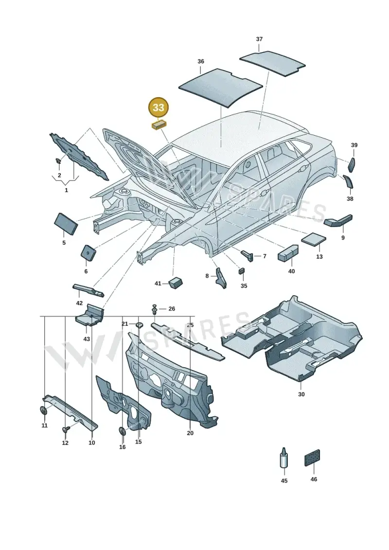 2G0864220 — Volkswagen Taigo (2021-2024) diagram 2f0863200, position 33