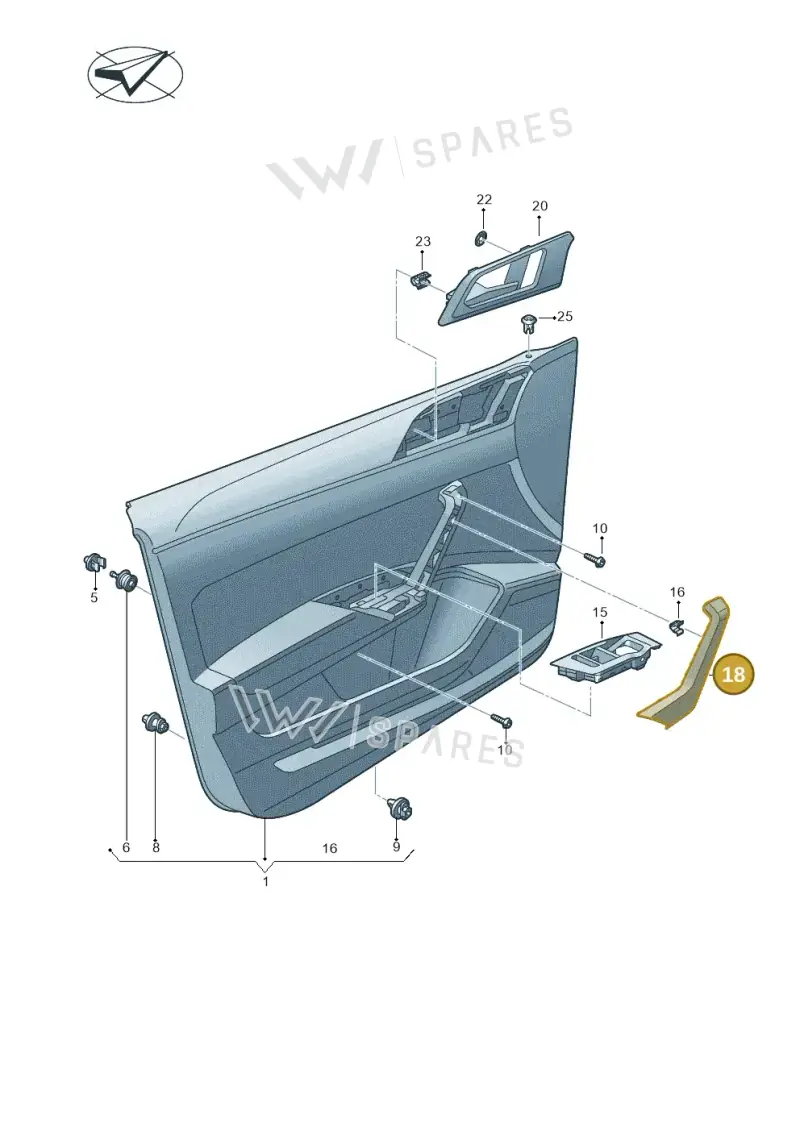 2G0867171ATS4 — Volkswagen Polo (2017-2025) diagram 837867000, position 18