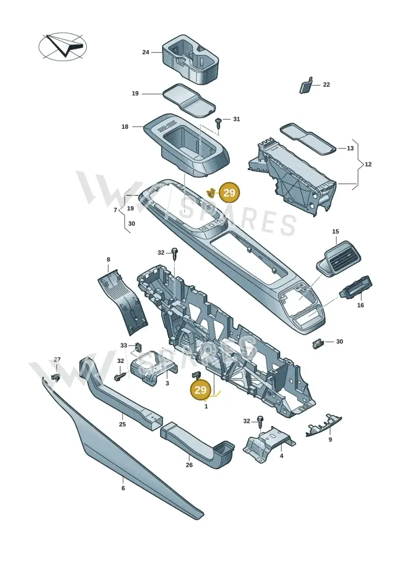2G0867388 — Volkswagen ID.4 Pro (2020-2023) diagram 11a863050, position 29