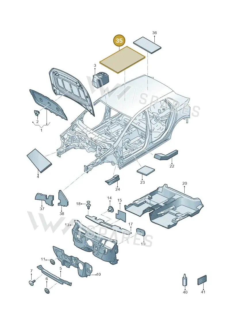 2G0867811D — Volkswagen T-Cross 1,0 (2018-2024) diagram 587863200, position 35