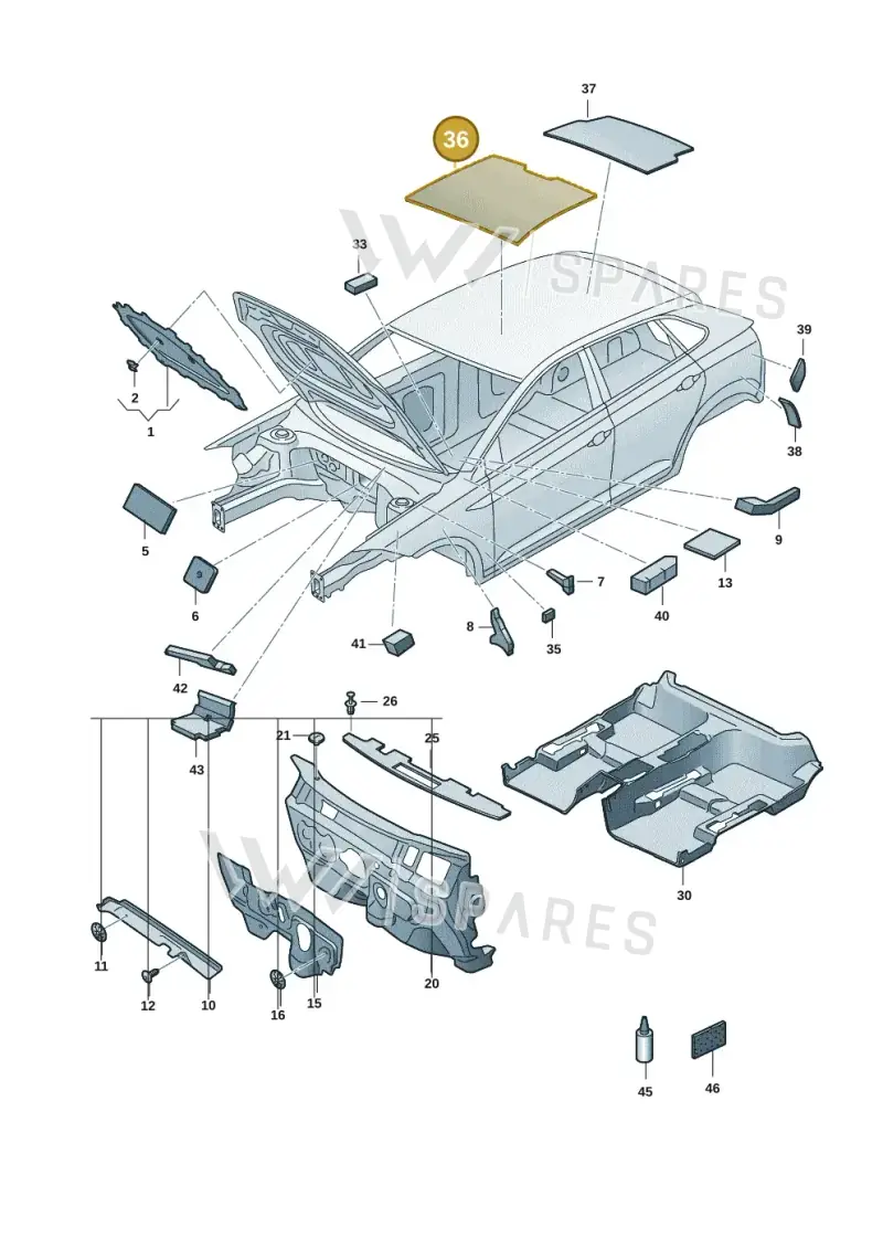 2G0867811D — Volkswagen Taigo (2021-2024) diagram 2f0863200, position 36