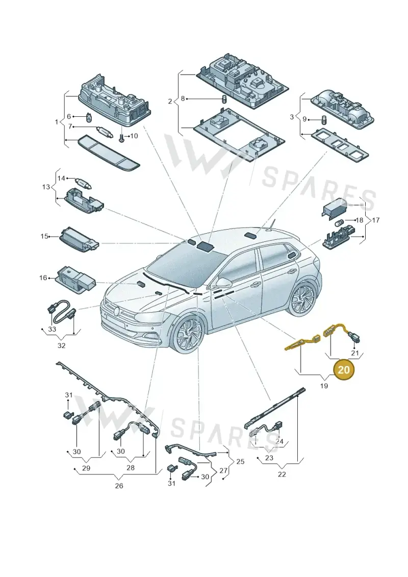 2G0919063 — Volkswagen Polo (2017-2025) diagram 837947000, position 20