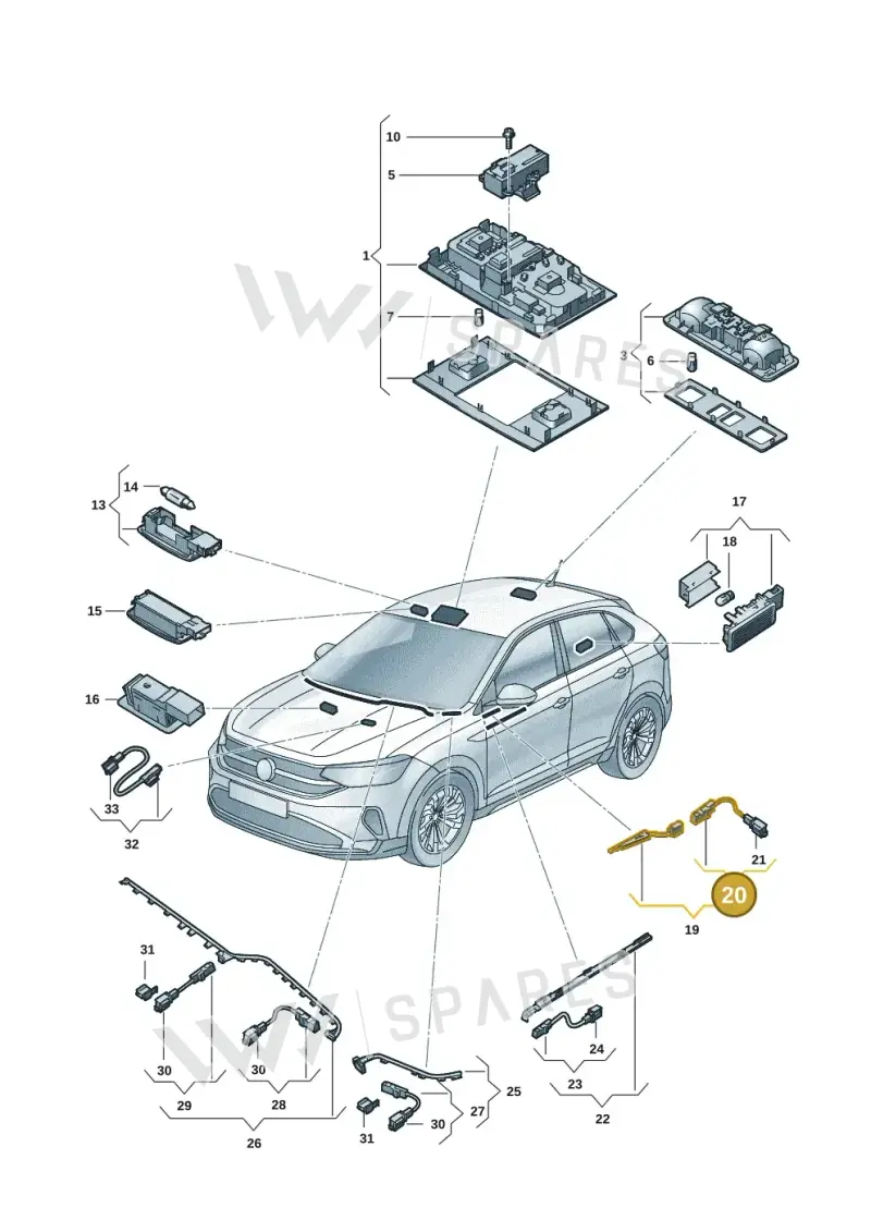 2G0919063 — Volkswagen Taigo (2021-2025) diagram 2f0947000, position 20
