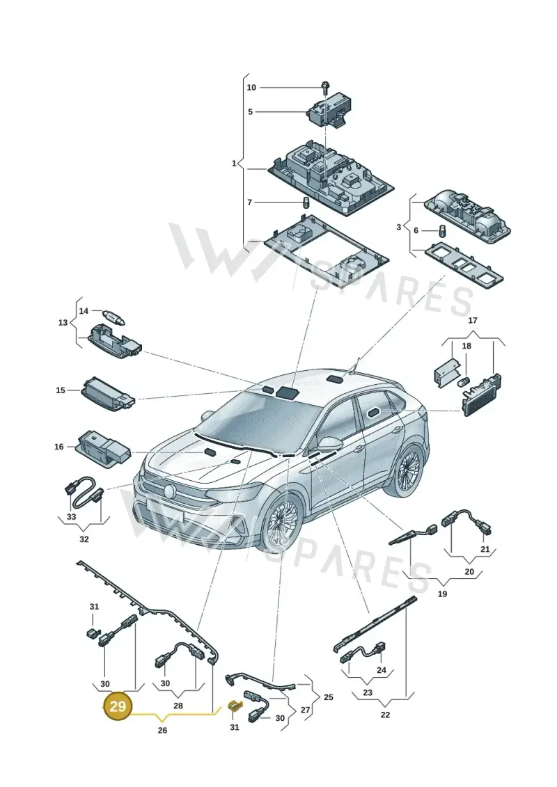 2G0927103C — Volkswagen Taigo (2021-2025) diagram 2f0947000, position 29