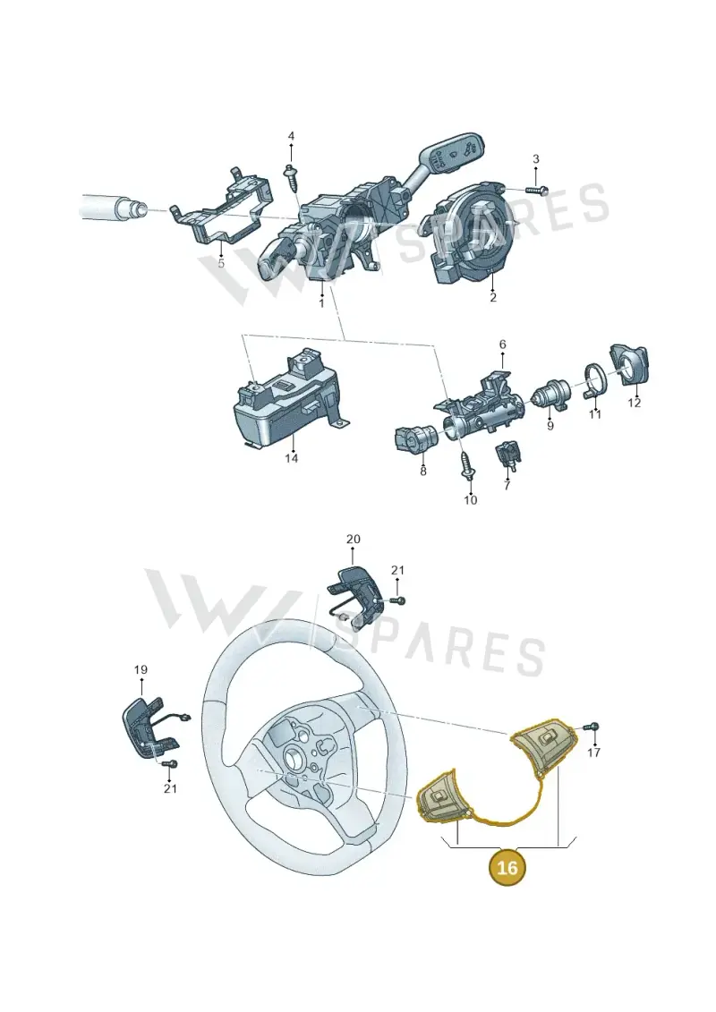 2G0959442LICX — Volkswagen Polo (2017-2025) diagram 837953500, position 16