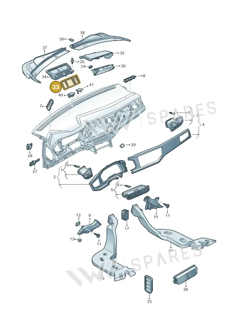 2G1819241 — Volkswagen Taigo (2021-2024) diagram 837819300, position 33