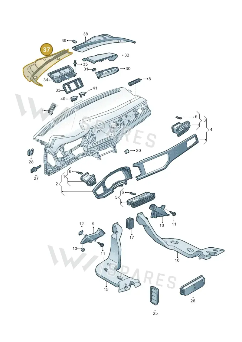 2G1819403G9B9 — Volkswagen Taigo (2021-2024) diagram 837819300, position 37
