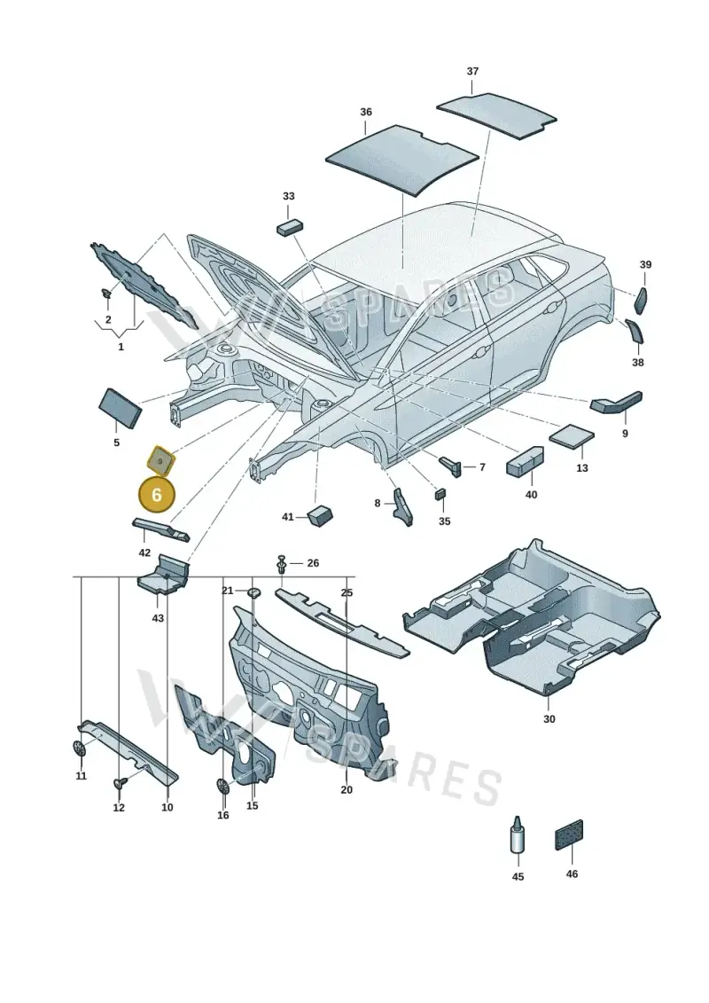 2G1863949A — Volkswagen Taigo (2021-2024) diagram 2f0863200, position 6