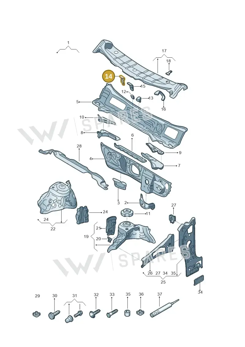 2G1951217 — Volkswagen Polo Track (2023-) diagram 602805500, position 14