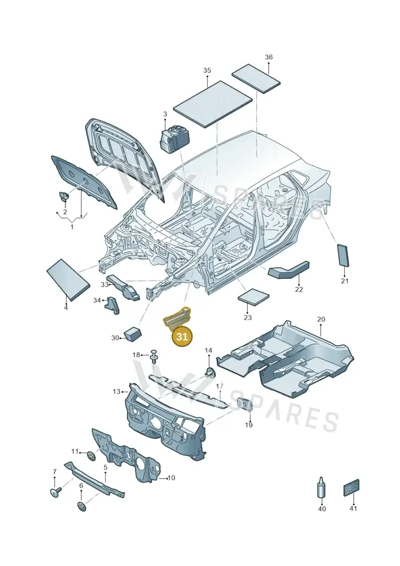 2G4868759 — Volkswagen Polo 1.0 BlueMotion (2017-2024) diagram 837863200, position 31
