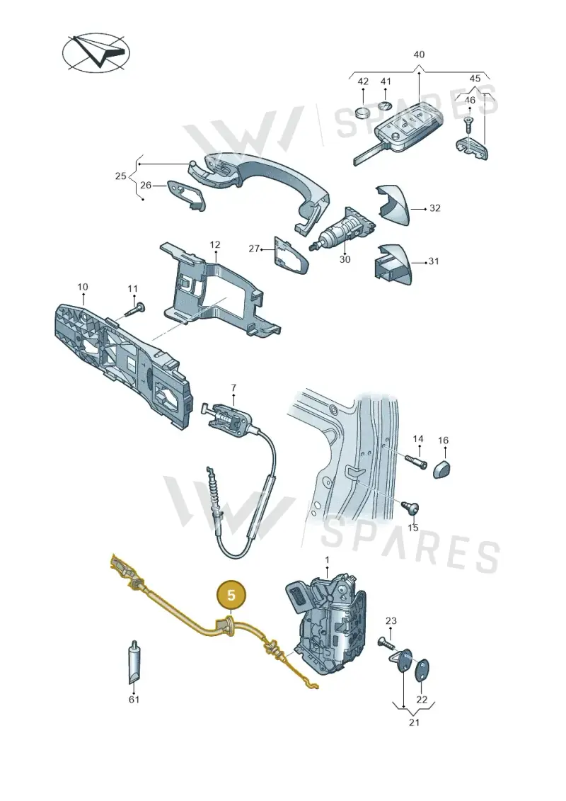2G4972296 — Volkswagen Taigo (2021-2024) diagram 837837000, position 5