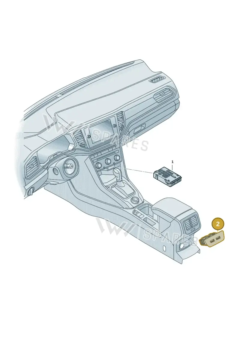 2G6035954 — Volkswagen Taigo (2021-2024) diagram 2f0035780, position 2