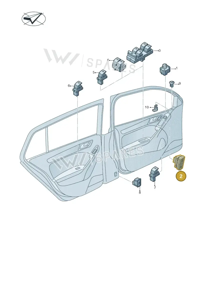 2G6962126WHS — Volkswagen Taigo (2021-2025) diagram 746959060, position 2
