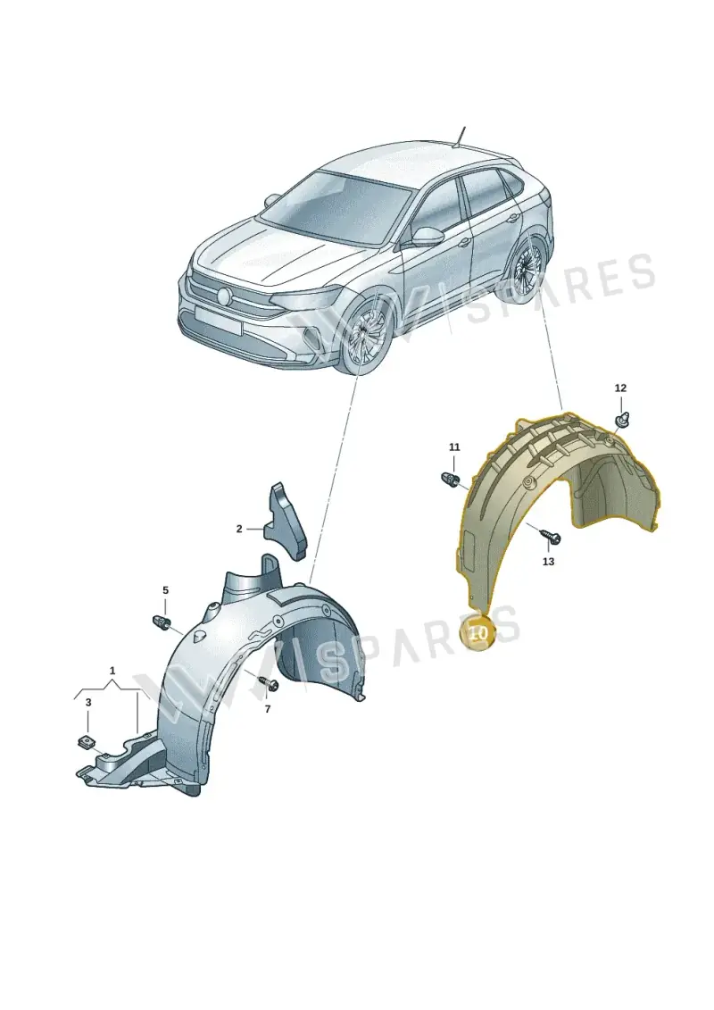 2G7810971 — Volkswagen Taigo (2021-2024) diagram 2f0890000, position 10