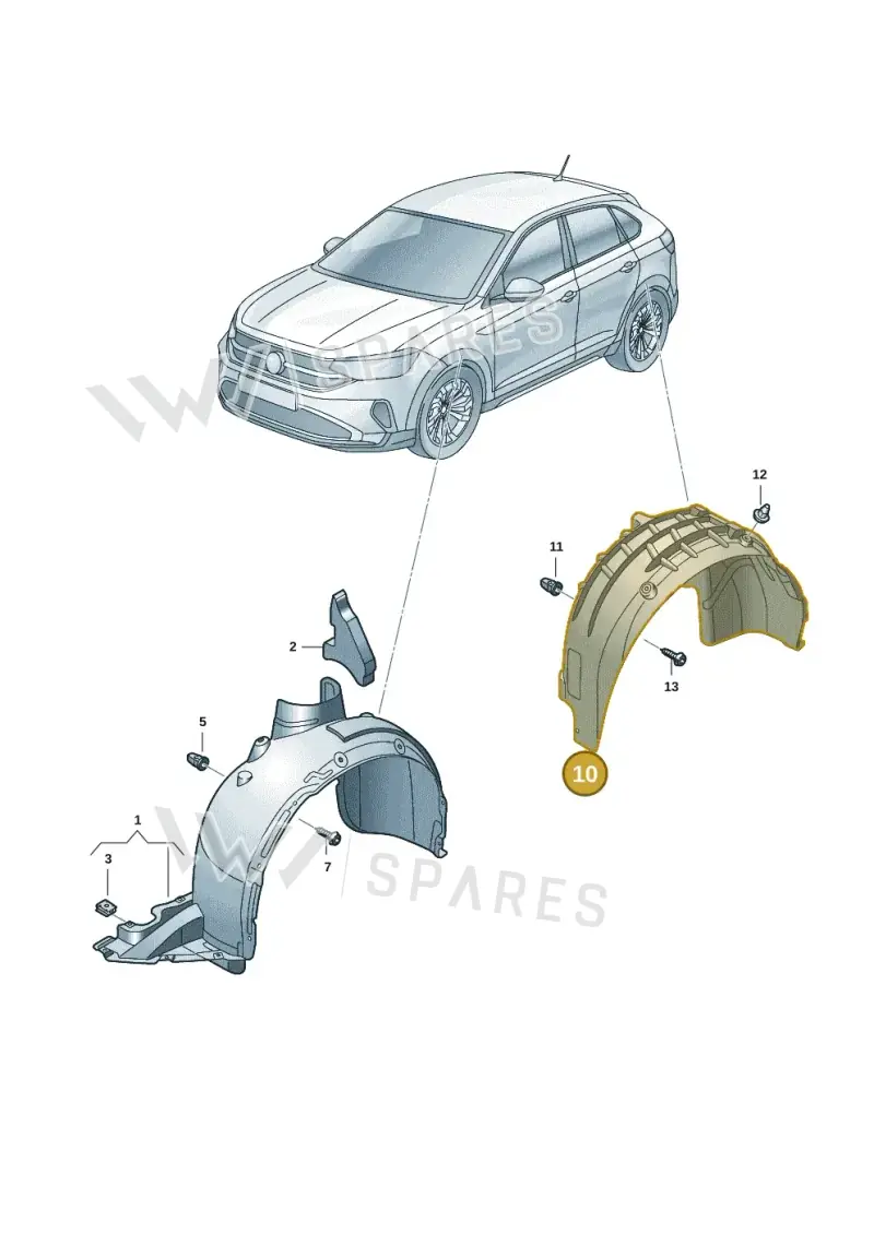 2G7810972 — Volkswagen Taigo (2021-2024) diagram 2f0890000, position 10