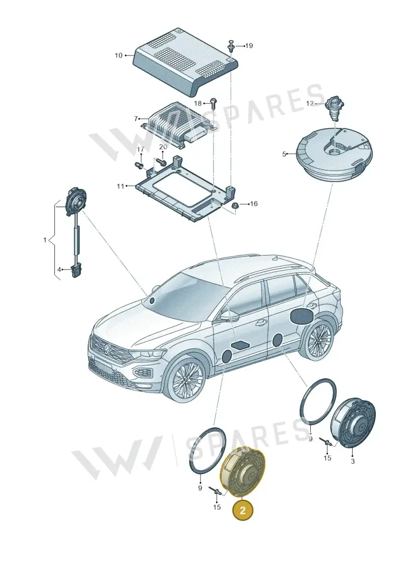 2GA035453 — Volkswagen T-Roc (2017-2025) diagram 813035350, position 2