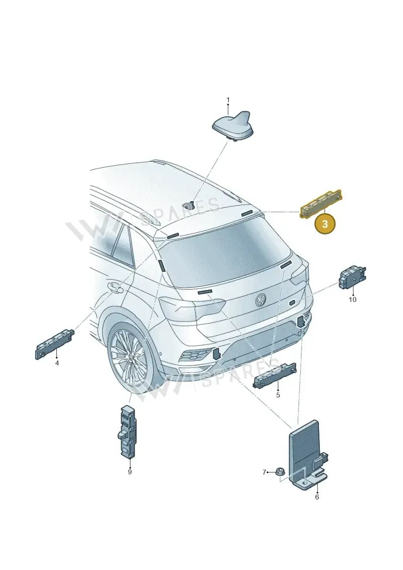 2GA035577G — Volkswagen T-Roc BlueMotion (2017-2024) diagram 813035200, position 3