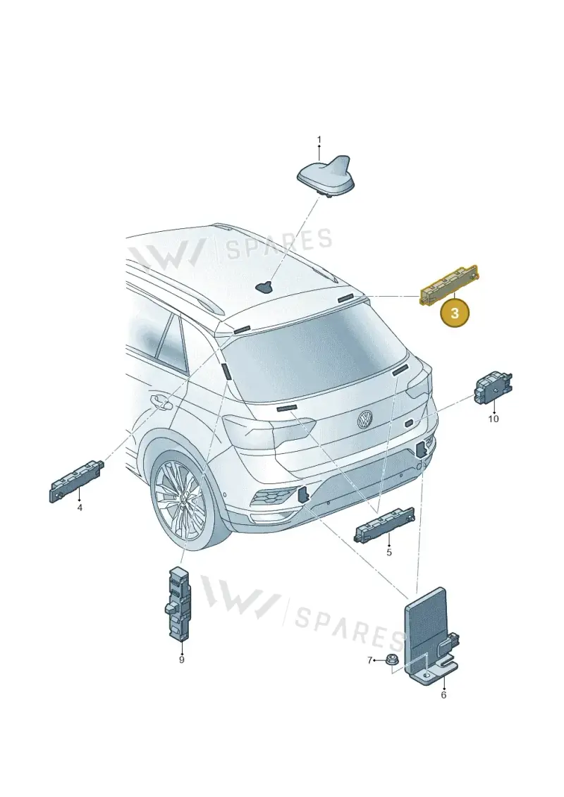 2GA035577 — Volkswagen T-Roc (2017-2025) diagram 813035200, position 3