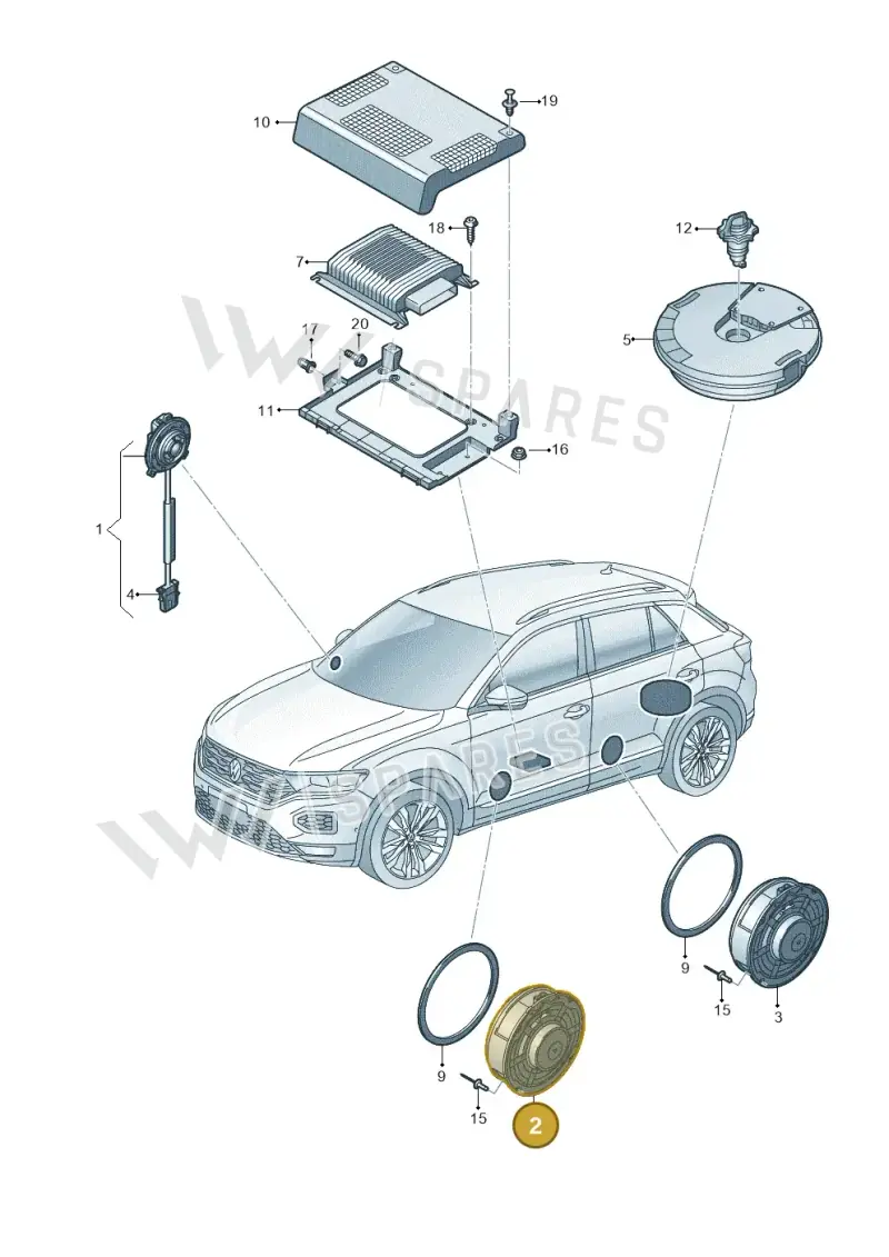 2GA035710 — Volkswagen T-Roc (2017-2025) diagram 813035350, position 2