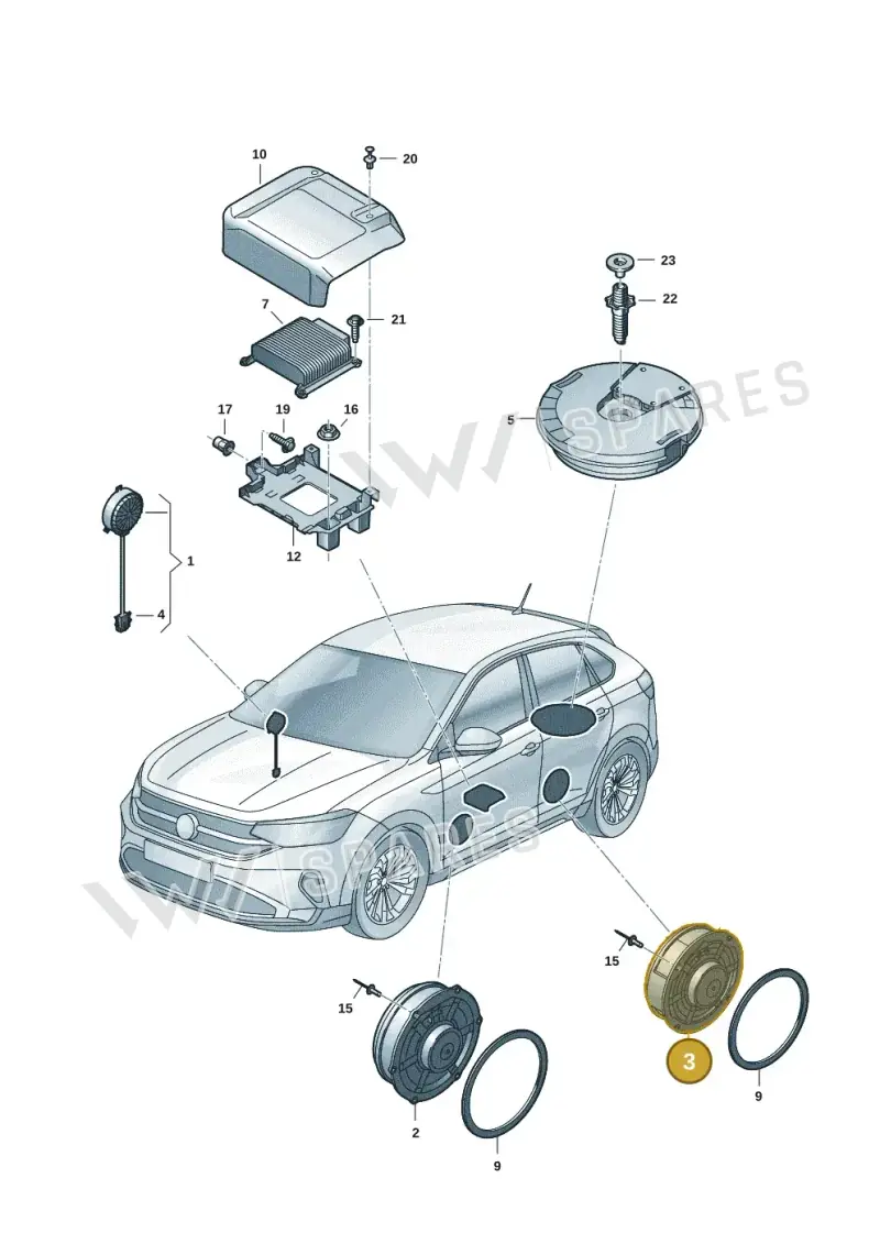 2GA035710 — Volkswagen Taigo (2021-2025) diagram 2f0035350, position 3
