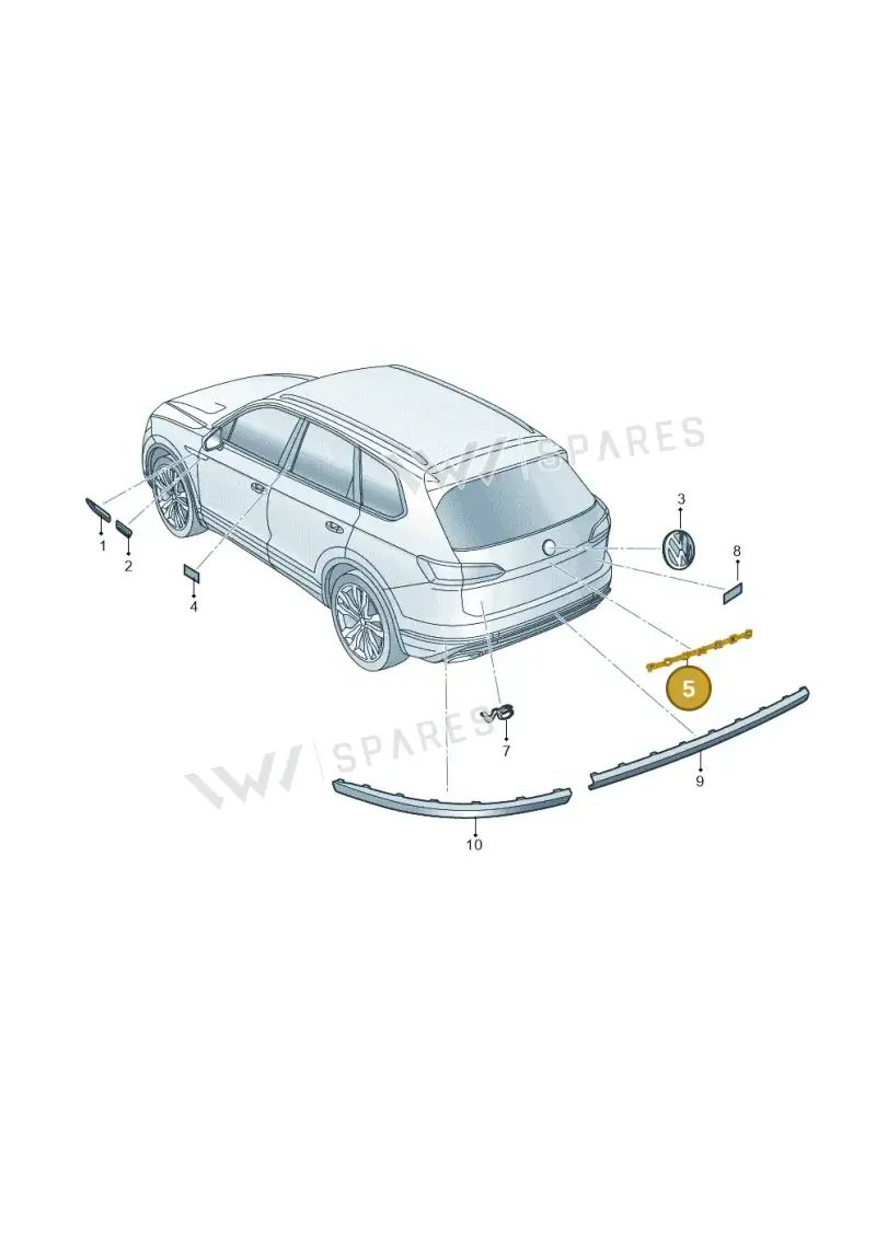 2GA853675G2ZZ — Volkswagen Touareg (2017-2023) diagram 439853050, position 5