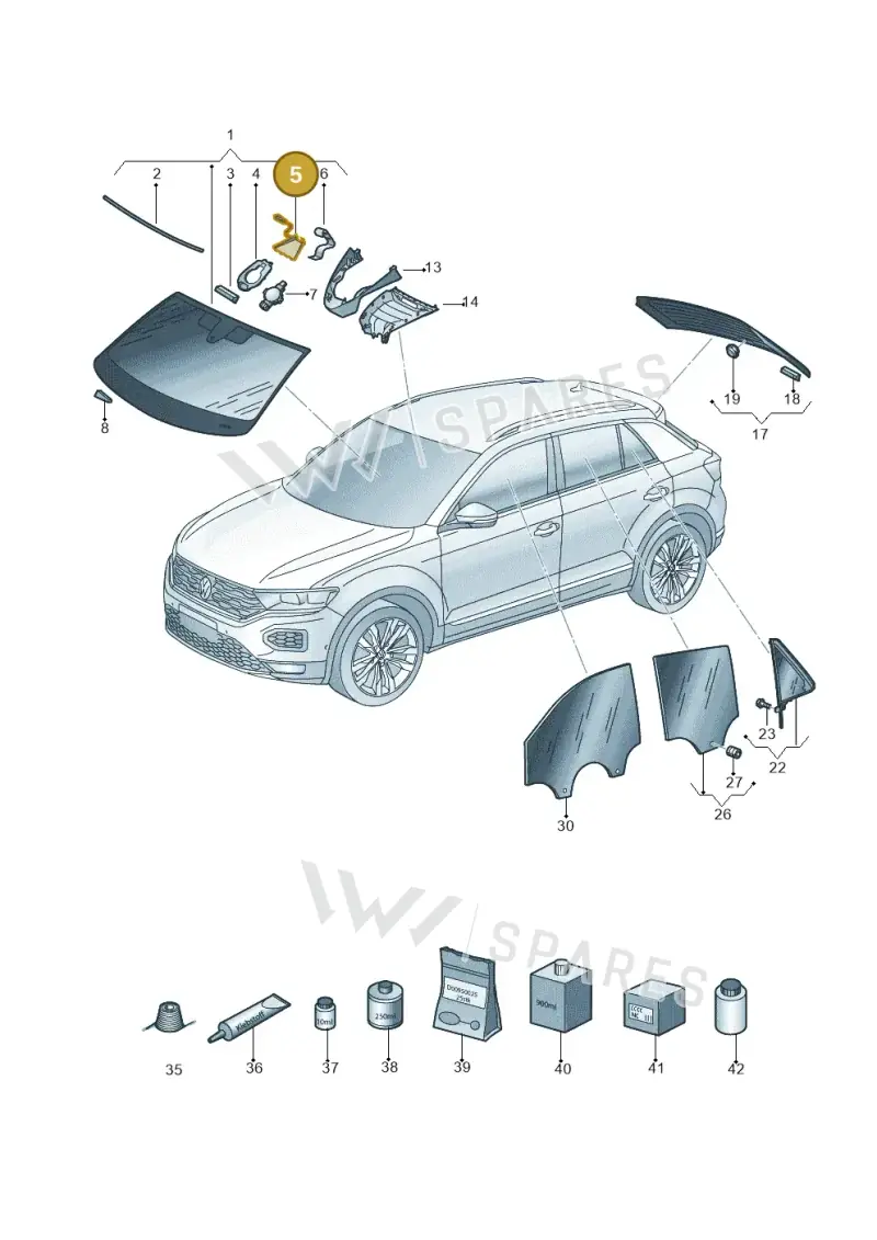 2GA862505 — Volkswagen T-Roc (2017-2025) diagram 813845000, position 5