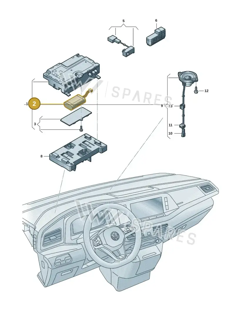 2GA915989 — Volkswagen Multivan (2021-) diagram 7t0035600, position 2