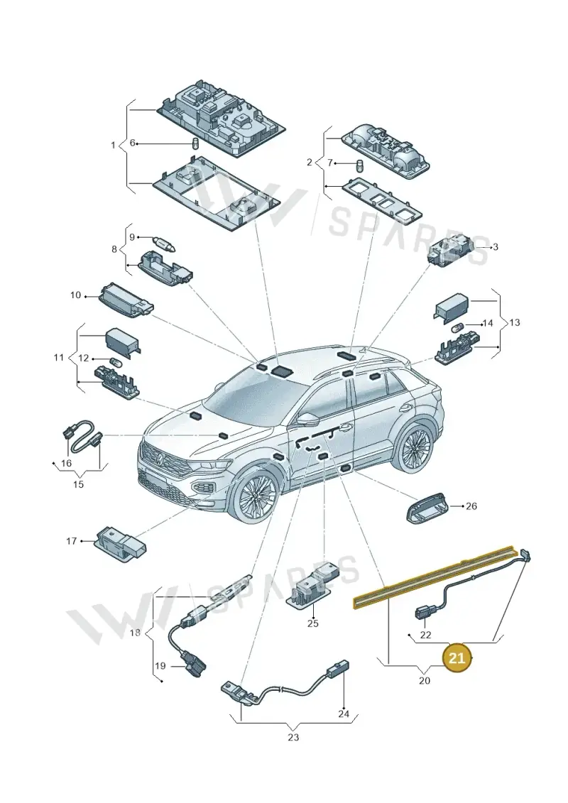 2GA927103B — Volkswagen T-Roc (2017-2025) diagram 813947000, position 21