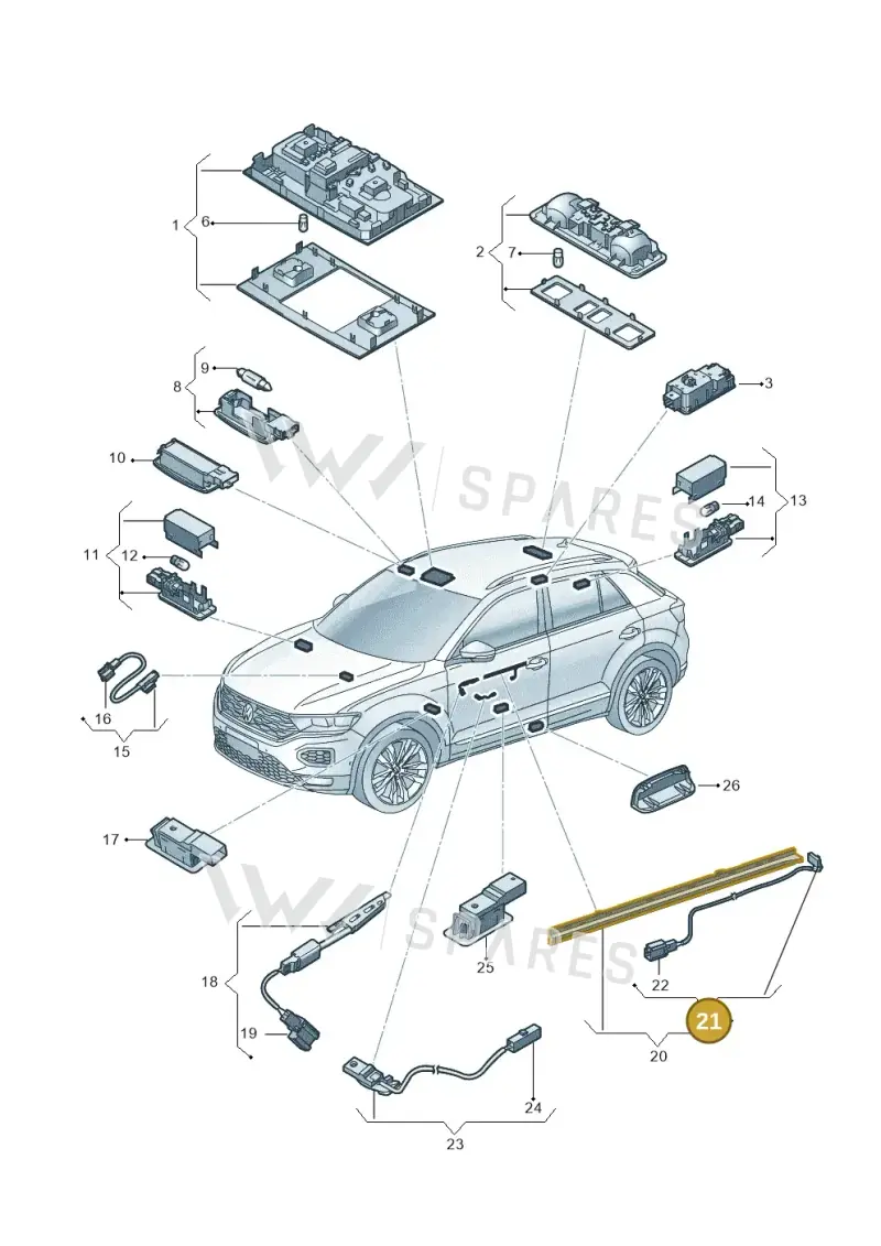 2GA927103 — Volkswagen T-Roc BlueMotion (2017-2024) diagram 813947000, position 21