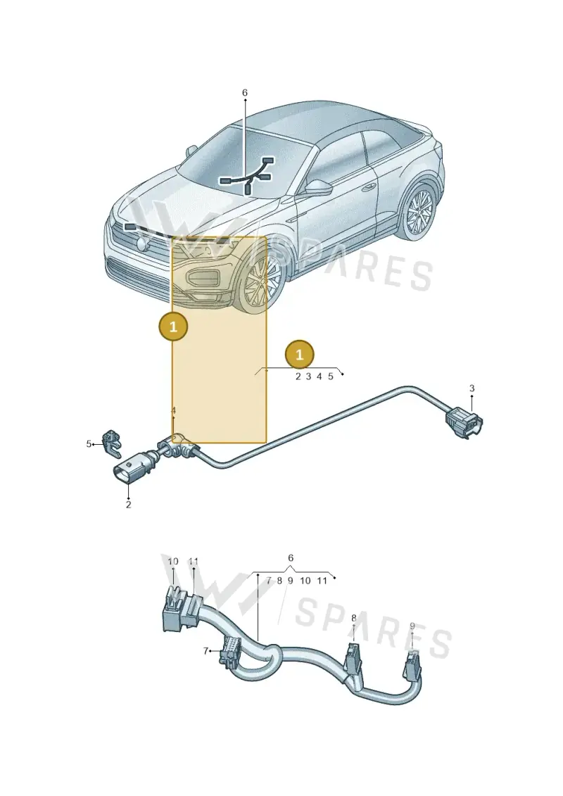 2GA971677 — Volkswagen T-Roc convertible 1.5 (2019-2024) diagram 2gk972048, position 1