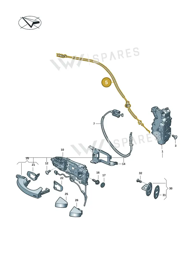 2GC837085 — Volkswagen T-Roc Cabriolet (2019-2025) diagram 2gk837000, position 5