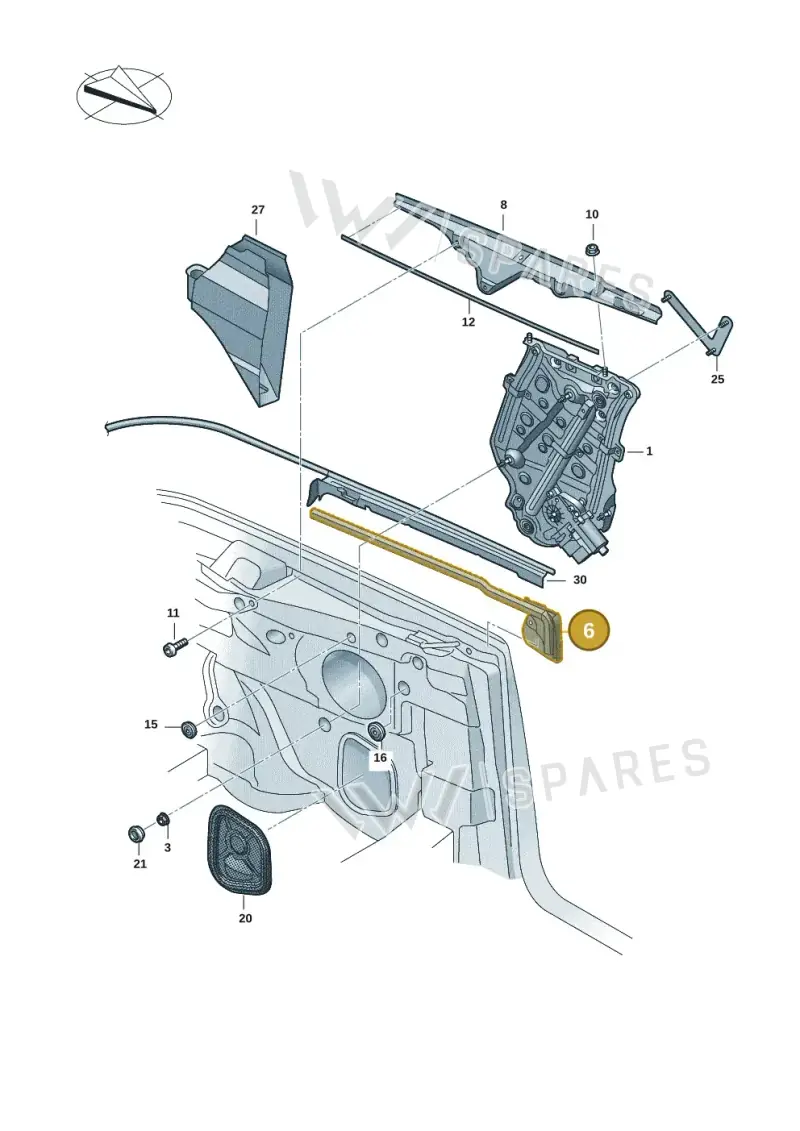 2GC839480B5AP — Volkswagen T-Roc Cabriolet (2019-2025) diagram 2gk839500, position 6