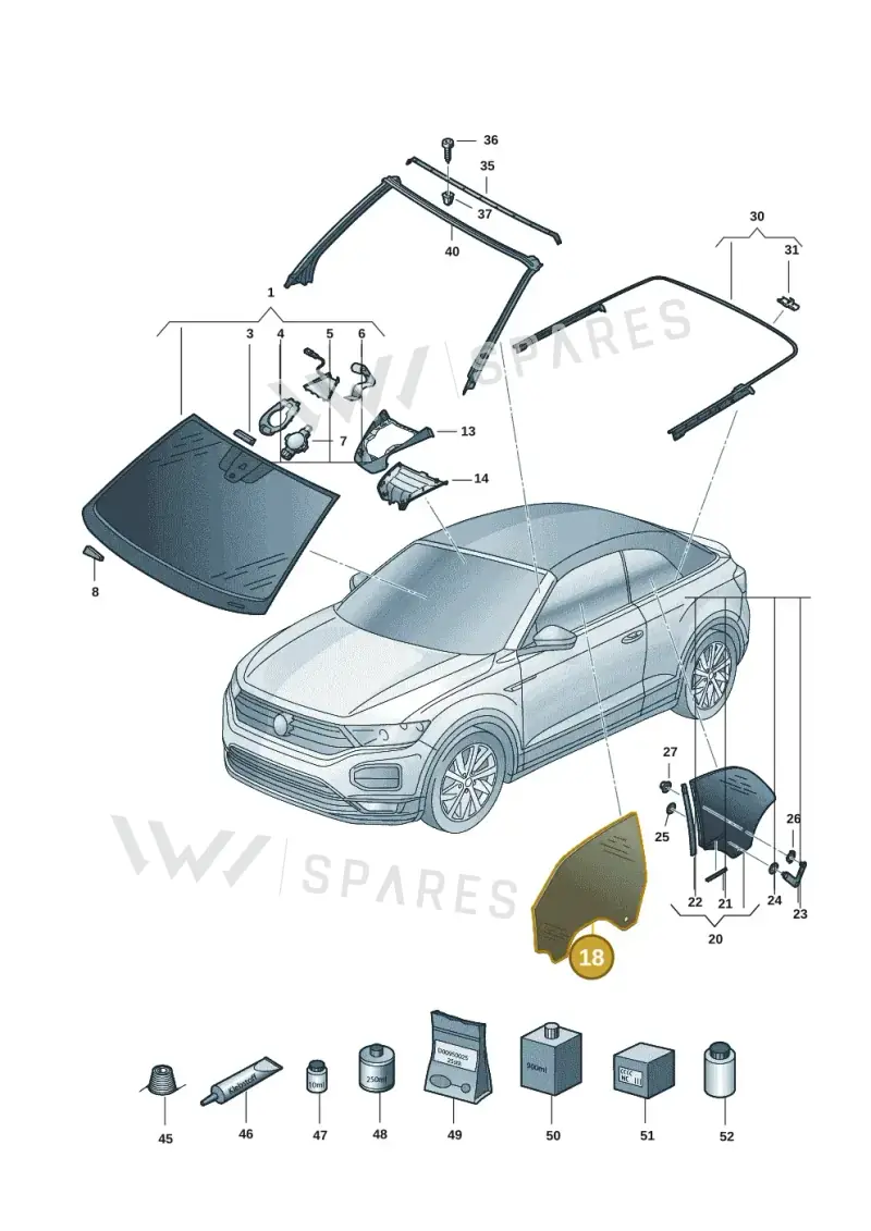 2GC845202A — Volkswagen T-Roc Cabriolet (2019-2025) diagram 2gk845000, position 18