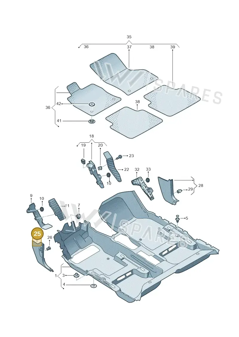 2GC863483A82V — Volkswagen T-Roc Cabriolet (2019-2025) diagram 813863000, position 25