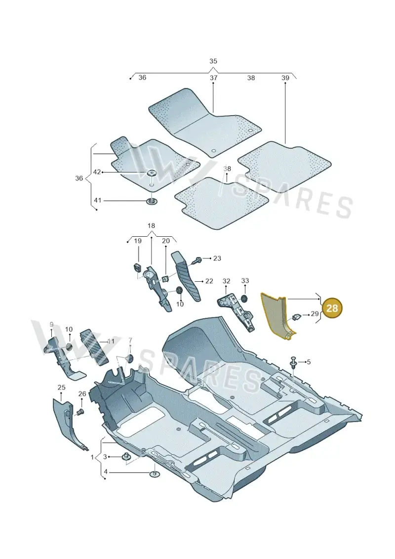 2GC863484A82V — Volkswagen T-Roc Cabriolet (2019-2025) diagram 813863000, position 28