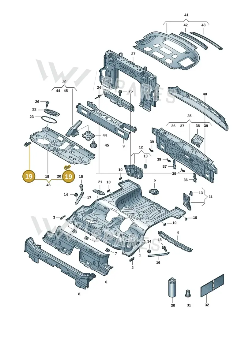 2GC885473 — Volkswagen T-Roc Cabriolet (2019-2025) diagram 2gk803020, position 19