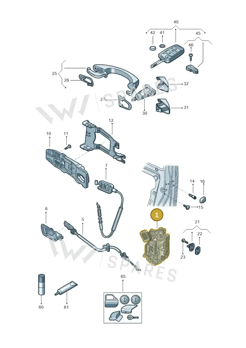 2GJ837015A — Volkswagen T-Cross 1,0 (2019-) diagram 581837000, position 1