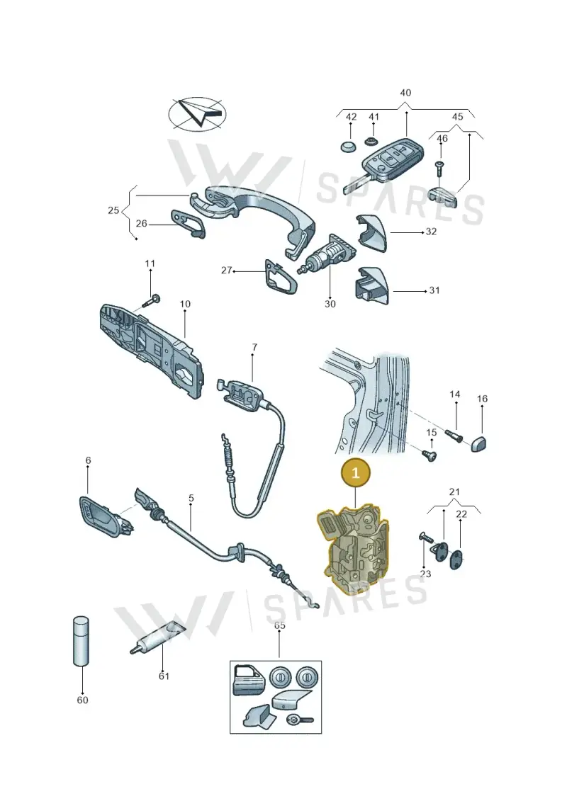 2GJ837015A — Volkswagen GOLF             "ZA." (2005-2007) diagram 602837000, position 1