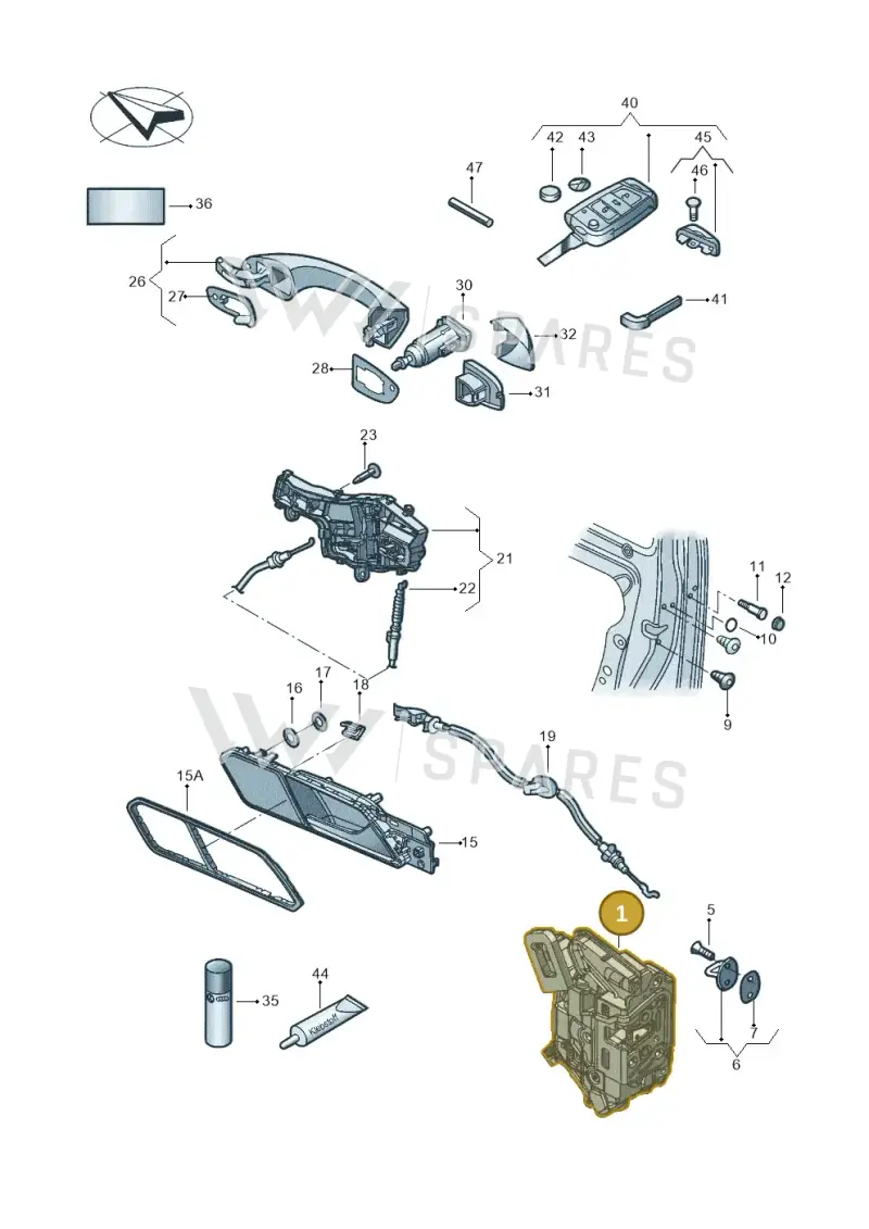 2GJ837016A — Volkswagen Tiguan (2017-) diagram 833837000, position 1