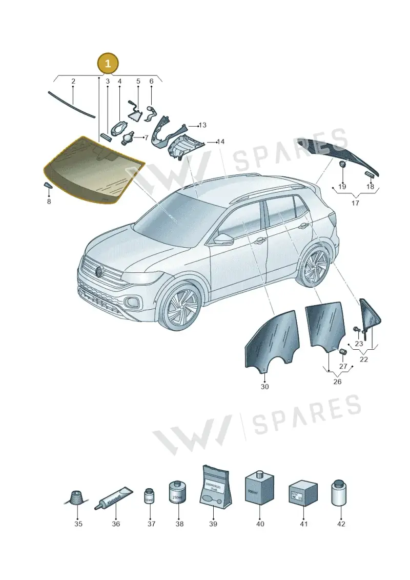 2GM845011ARNVB — Volkswagen T-Cross (2018-2025) diagram 587845000, position 1
