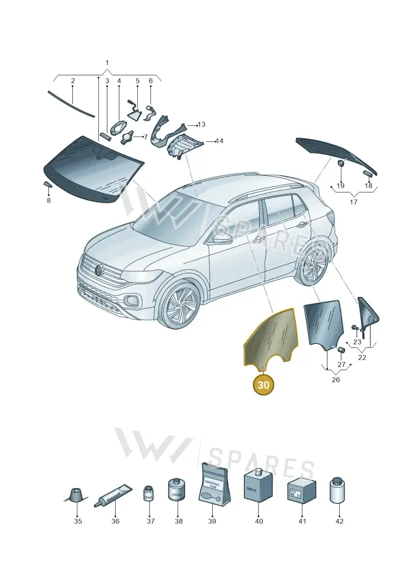 2GM845201 — Volkswagen T-Cross (2018-2025) diagram 587845000, position 30