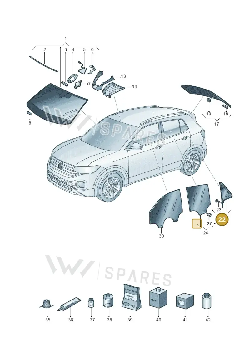 2GM845213L5AP — Volkswagen T-Cross (2018-2025) diagram 587845000, position 22