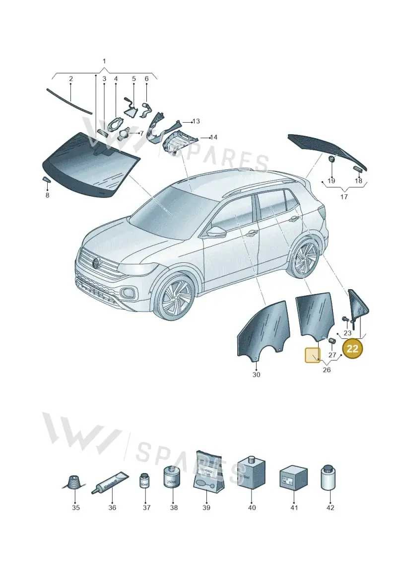 2GM845214K5AP — Volkswagen T-Cross (2018-2025) diagram 587845000, position 22