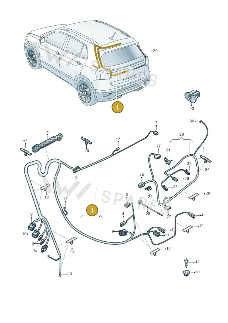 2GN971147 — Volkswagen T-Cross (2018-2025) diagram 587972050, position 1