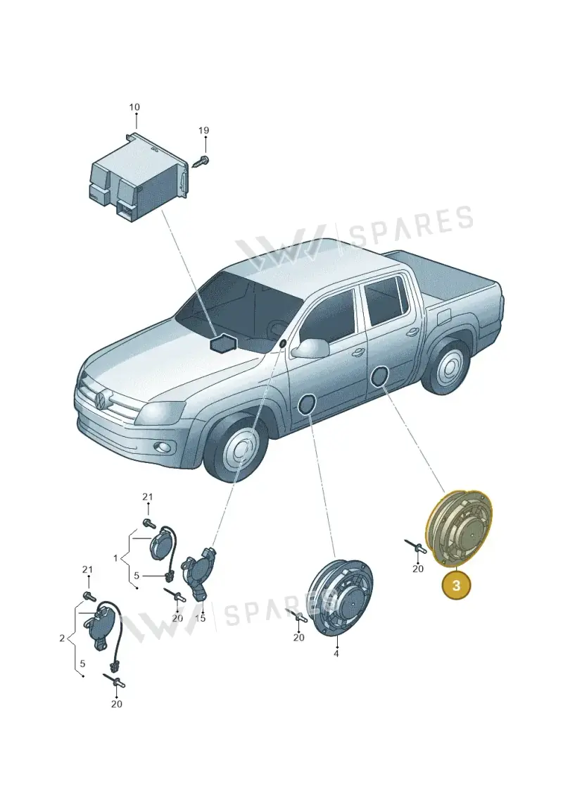 2H0035453 — Volkswagen Amarok twin cab (2012-2016) diagram 683035350, position 4+3